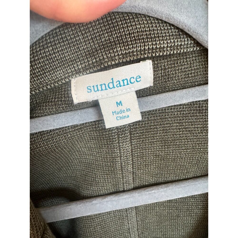 Sundance Horizon Sweater Blazer Soft Olive Green Size M 100% Cotton - Picture 4 of 10